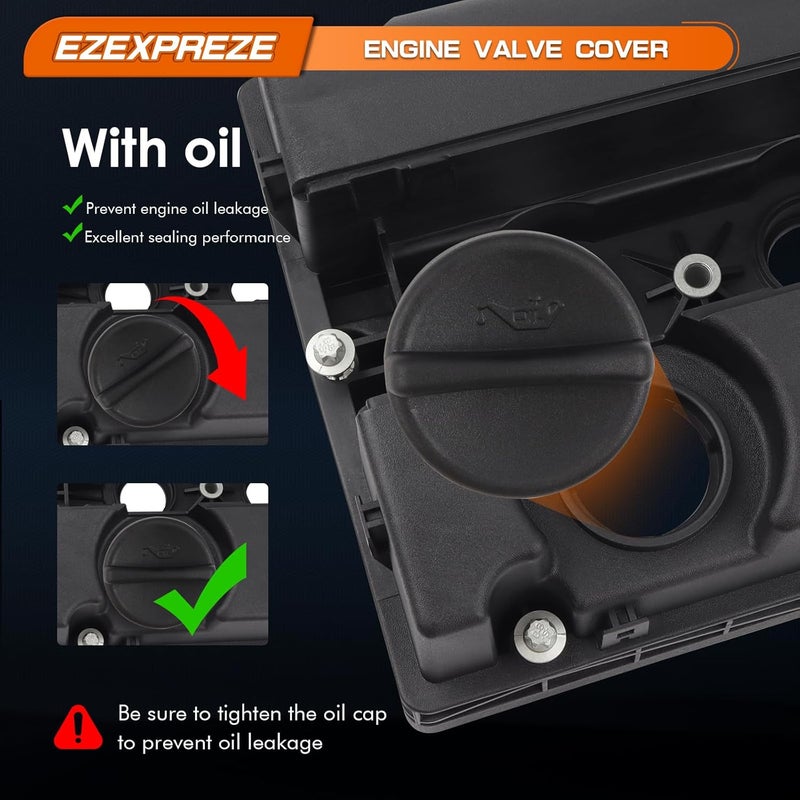 E EZEXPREZE Ezexpreze Engine Valve Cover Kit Compatible with Chevy Cruze 2010-2016, Sonic 2012-2018, Trax 2013-2020, Aveo 2009-2011, Aveo5 2009-2011, L4 1.6L 1.8L, Replace # 55558673 55564395 - Image 3